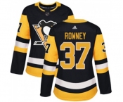 Women Adidas Pittsburgh Penguins #37 Carter Rowney Authentic Black Home NHL Jersey