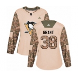 Women Adidas Pittsburgh Penguins #38 Derek Grant Authentic Camo Veterans Day Practice NHL Jersey