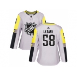 Women Adidas Pittsburgh Penguins #58 Kris Letang Gray 2018 All-Star Metro Division Authentic Stitched NHL Jersey