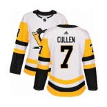 Women Adidas Pittsburgh Penguins #7 Matt Cullen Authentic White Away NHL Jersey