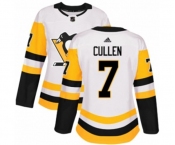 Women Adidas Pittsburgh Penguins #7 Matt Cullen Authentic White Away NHL Jersey