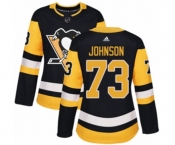 Women Adidas Pittsburgh Penguins #73 Jack Johnson Authentic Black Home NHL Jersey