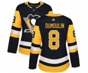 Women Adidas Pittsburgh Penguins #8 Brian Dumoulin Authentic Black Home NHL Jersey