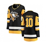 Women Pittsburgh Penguins #10 Ron Francis Fanatics Branded Black Home Breakaway NHL Jersey