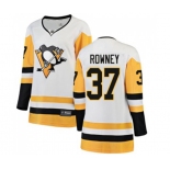 Women Pittsburgh Penguins #37 Carter Rowney Authentic White Away Fanatics Branded Breakaway NHL Jersey