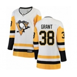 Women Pittsburgh Penguins #38 Derek Grant Authentic White Away Fanatics Branded Breakaway NHL Jersey