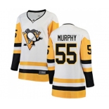 Women Pittsburgh Penguins #55 Larry Murphy Authentic White Away Fanatics Branded Breakaway NHL Jersey