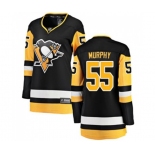 Women Pittsburgh Penguins #55 Larry Murphy Fanatics Branded Black Home Breakaway NHL Jersey