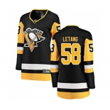 Women Pittsburgh Penguins #58 Kris Letang Fanatics Branded Black Home Breakaway NHL Jersey