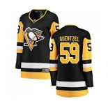 Women Pittsburgh Penguins #59 Jake Guentzel Fanatics Branded Black Home Breakaway NHL Jersey