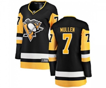 Women Pittsburgh Penguins #7 Joe Mullen Fanatics Branded Black Home Breakaway NHL Jersey