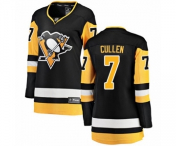 Women Pittsburgh Penguins #7 Matt Cullen Authentic Black Home Fanatics Branded Breakaway NHL Jersey