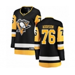 Women Pittsburgh Penguins #76 Calen Addison Authentic Black Home Fanatics Branded Breakaway NHL Jersey