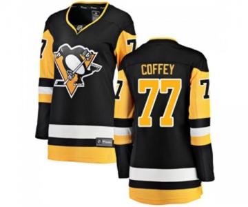 Women Pittsburgh Penguins #77 Paul Coffey Fanatics Branded Black Home Breakaway NHL Jersey