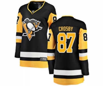 Women Pittsburgh Penguins #87 Sidney Crosby Fanatics Branded Black Home Breakaway NHL Jersey