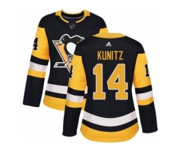 Women's Adidas Pittsburgh Penguins #14 Chris Kunitz Premier Black Home NHL Jersey