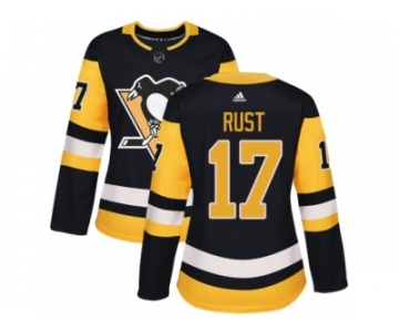 Women's Adidas Pittsburgh Penguins #17 Bryan Rust Premier Black Home NHL Jersey