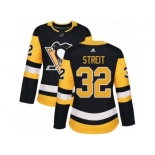 Women's Adidas Pittsburgh Penguins #32 Mark Streit Authentic Black Home NHL Jersey