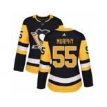 Women's Adidas Pittsburgh Penguins #55 Larry Murphy Premier Black Home NHL Jersey