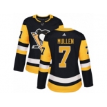 Women's Adidas Pittsburgh Penguins #7 Joe Mullen Premier Black Home NHL Jersey