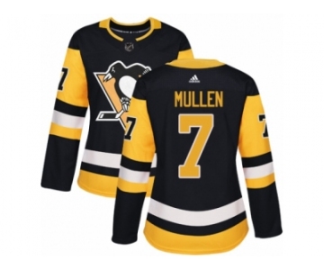 Women's Adidas Pittsburgh Penguins #7 Joe Mullen Premier Black Home NHL Jersey