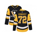 Women's Adidas Pittsburgh Penguins #72 Patric Hornqvist Premier Black Home NHL Jersey