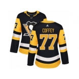 Women's Adidas Pittsburgh Penguins #77 Paul Coffey Premier Black Home NHL Jersey