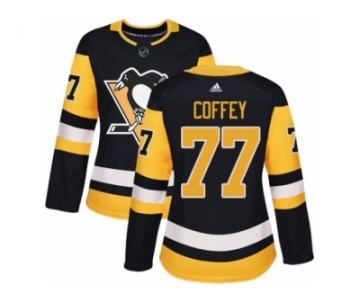 Women's Adidas Pittsburgh Penguins #77 Paul Coffey Premier Black Home NHL Jersey