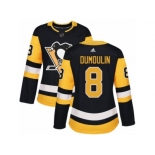 Women's Adidas Pittsburgh Penguins #8 Brian Dumoulin Premier Black Home NHL Jersey