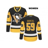 Women's Pittsburgh Penguins #59 Jake Guentzel Black Alternate Home NHL Jersey