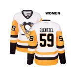 Women's Pittsburgh Penguins #59 Jake Guentzel White Away NHL Jersey