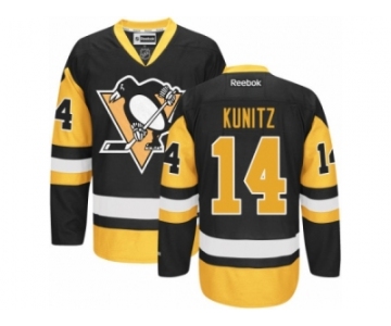 Women's Reebok Pittsburgh Penguins #14 Chris Kunitz Premier Black Gold Third NHL Jersey