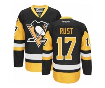 Women's Reebok Pittsburgh Penguins #17 Bryan Rust Premier Black Gold Third NHL Jersey