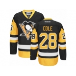 Women's Reebok Pittsburgh Penguins #28 Ian Cole Premier Black Gold Third NHL Jersey