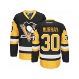 Women's Reebok Pittsburgh Penguins #30 Matt Murray Authentic Black Gold Third NHL Jersey