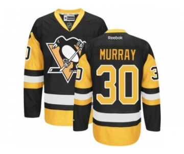 Women's Reebok Pittsburgh Penguins #30 Matt Murray Authentic Black Gold Third NHL Jersey