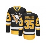 Women's Reebok Pittsburgh Penguins #35 Tom Barrasso Premier Black Gold Third NHL Jersey