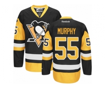 Women's Reebok Pittsburgh Penguins #55 Larry Murphy Premier Black Gold Third NHL Jersey