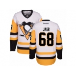 Women's Reebok Pittsburgh Penguins #68 Jaromir Jagr Authentic White Away NHL Jersey