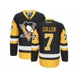 Women's Reebok Pittsburgh Penguins #7 Matt Cullen Premier Black Gold Third NHL Jersey