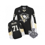 Women's Reebok Pittsburgh Penguins #71 Evgeni Malkin Authentic Black Home 2017 Stanley Cup Final NHL Jersey