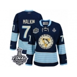 Women's Reebok Pittsburgh Penguins #71 Evgeni Malkin Authentic Navy Blue Third Vintage 2017 Stanley Cup Final NHL Jersey