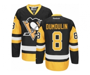 Women's Reebok Pittsburgh Penguins #8 Brian Dumoulin Premier Black Gold Third NHL Jersey