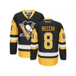 Women's Reebok Pittsburgh Penguins #8 Mark Recchi Premier Black Gold Third NHL Jersey