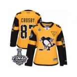 Women's Reebok Pittsburgh Penguins #87 Sidney Crosby Premier Gold 2017 Stadium Series 2017 Stanley Cup Final NHL Jersey