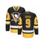 Women's Reebok Pittsburgh Penguins #9 Pascal Dupuis Premier Black Gold Third NHL Jersey