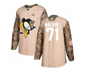 Youth Adidas Pittsburgh Penguins #71 Evgeni Malkin Camo Authentic 2017 Veterans Day Stitched NHL Jersey