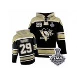 Men's Old Time Hockey Pittsburgh Penguins #29 Marc-Andre Fleury Authentic Black Sawyer Hooded Sweatshirt 2017 Stanley Cup Final