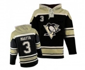 Men's Old Time Hockey Pittsburgh Penguins #3 Olli Maatta Authentic Black Sawyer Hooded Sweatshirt NHL Jersey