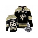 Men's Old Time Hockey Pittsburgh Penguins #66 Mario Lemieux Authentic Black Sawyer Hooded Sweatshirt 2017 Stanley Cup Final